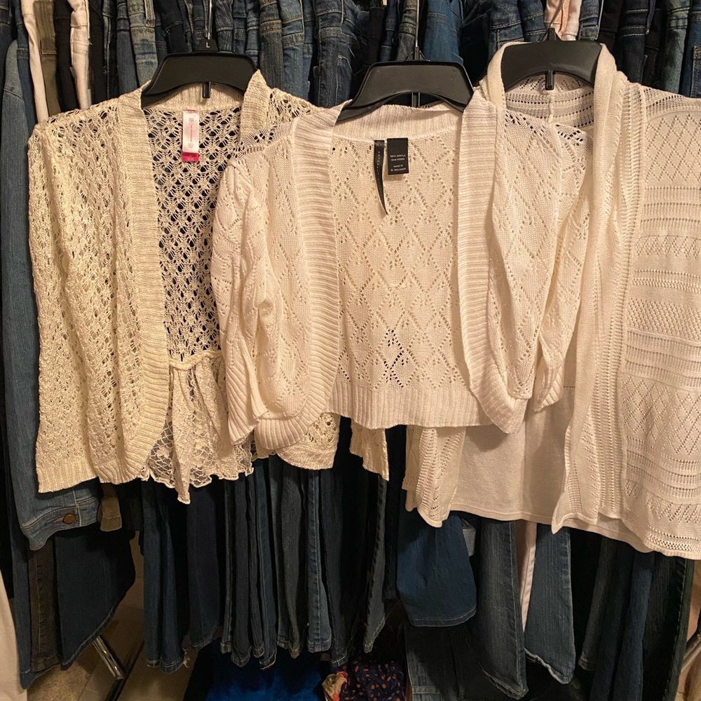 3 open sweaters